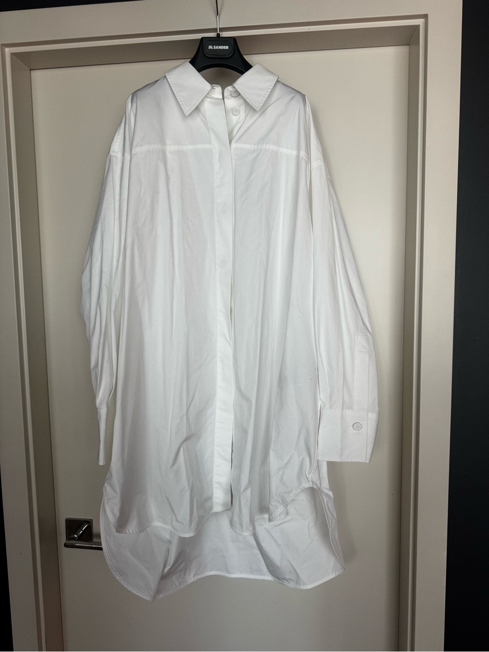 Jil Sander NWT White Oversized Cotton Poplin Shirt 42 - Picture 6 of 11